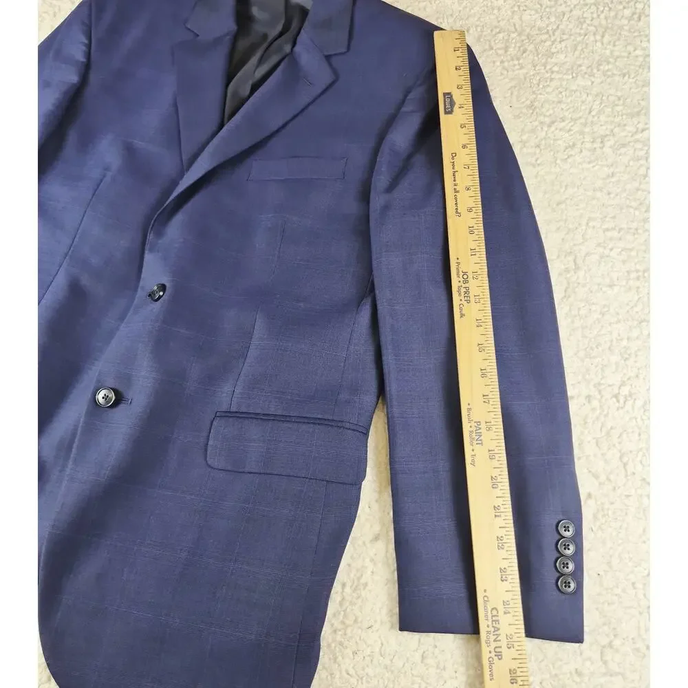 Jos A Bank 1905 Blazer 42R Blue Wool Stretch Suit Jacket Men Sport Coat 2 Button